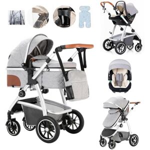 Lnhcrbs Poussette 3 en 1, Poussette Compacte Est Équipée d'Une Poignée de Poussée Réglable en Hauteur Et Les Roues Avant de Poussette Tout Terrain Peuvent Être Bloquées,pour Les Bébés De 0-4 Ans - Publicité Lnhcrbs Poussette 3 en 1, Poussette Compacte Est Équipée d'Une Poignée de Poussée Réglable en Hauteur Et Les Roues Avant de Poussette Tout Terrain Peuvent Être Bloquées,pour Les Bébés De 0-4 Ans - Publicité