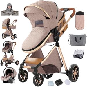 Aveainelle Poussette 3 en 1, Poussette Trio de Voyages Réversibles, Pousette 3 in 1 Pliante En Un Clic et Accessoires Complets, Mode de Freinage Double pour Les Roues Avant et Arrière (Khaki+Serviette de bain) - Publicité Aveainelle Poussette 3 en 1, Poussette Trio de Voyages Réversibles, Pousette 3 in 1 Pliante En Un Clic et Accessoires Complets, Mode de Freinage Double pour Les Roues Avant et Arrière (Khaki+Serviette de bain) - Publicité