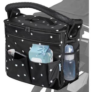 Orzbow Grande Sac Poussette,Étanche 22L Sac Poussette Organisateur avec 2 Porte-gobelets,Multifonctionnel Sac Rangement Poussette avec Séparateur Amovible,Doublure et Porte-bouteille Isolante (Noir) - Publicité Orzbow Grande Sac Poussette,Étanche 22L Sac Poussette Organisateur avec 2 Porte-gobelets,Multifonctionnel Sac Rangement Poussette avec Séparateur Amovible,Doublure et Porte-bouteille Isolante (Noir) - Publicité