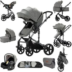 Aveainelle Poussette 3 en 1, Poussette Trio de Voyages Réversibles, Pousette 3 in 1 Pliante En Un Clic et Accessoires Complets, Mode de Freinage Double pour Les Roues Avant et Arrière (588 Grey) - Publicité Aveainelle Poussette 3 en 1, Poussette Trio de Voyages Réversibles, Pousette 3 in 1 Pliante En Un Clic et Accessoires Complets, Mode de Freinage Double pour Les Roues Avant et Arrière (588 Grey) - Publicité