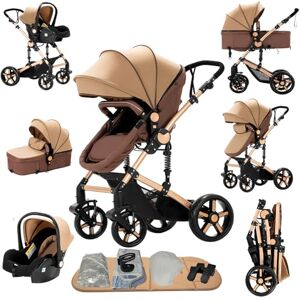 Aveainelle Poussette 3 en 1, Poussette Trio de Voyages Réversibles, Pousette 3 in 1 Pliante En Un Clic et Accessoires Complets, Mode de Freinage Double pour Les Roues Avant et Arrière (588 Khaki) - Publicité Aveainelle Poussette 3 en 1, Poussette Trio de Voyages Réversibles, Pousette 3 in 1 Pliante En Un Clic et Accessoires Complets, Mode de Freinage Double pour Les Roues Avant et Arrière (588 Khaki) - Publicité