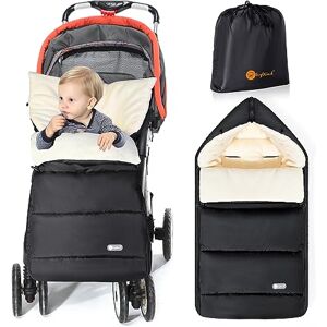 IvyWind Chanceliere Bebe Poussette, Imperméable Chanceliere Universelle pour Poussette avec Fermetures Éclair Réglable, Hiver Chancelière Poussette, Lavable et Détachable, Chaud, Noir & Blanc - Publicité IvyWind Chanceliere Bebe Poussette, Imperméable Chanceliere Universelle pour Poussette avec Fermetures Éclair Réglable, Hiver Chancelière Poussette, Lavable et Détachable, Chaud, Noir & Blanc - Publicité