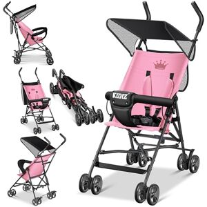 KIDIZ ® City Poussette pour enfant Pliable Roues 360° Housse de protection solaire et pluie Pliable Harnais de sécurité à 5 points À partir de 6 mois Rosa - Publicité KIDIZ ® City Poussette pour enfant Pliable Roues 360° Housse de protection solaire et pluie Pliable Harnais de sécurité à 5 points À partir de 6 mois Rosa - Publicité