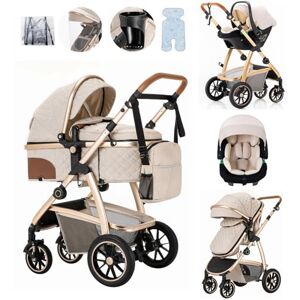Lnhcrbs Poussette 3 en 1, Poussette Compacte Est Équipée d'Une Poignée de Poussée Réglable en Hauteur Et Les Roues Avant de Poussette Tout Terrain Peuvent Être Bloquées,pour Les Bébés De 0-4 Ans - Publicité Lnhcrbs Poussette 3 en 1, Poussette Compacte Est Équipée d'Une Poignée de Poussée Réglable en Hauteur Et Les Roues Avant de Poussette Tout Terrain Peuvent Être Bloquées,pour Les Bébés De 0-4 Ans - Publicité
