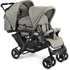 CHIC 4 BABY 275 32 Poussette à frères Duo avec housse de transport et housse de pluie Gris jeans - Publicité CHIC 4 BABY 275 32 Poussette à frères Duo avec housse de transport et housse de pluie Gris jeans - Publicité