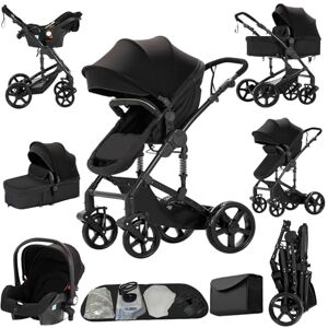 Aveainelle Poussette 3 en 1, Poussette Trio de Voyages Réversibles, Pousette 3 in 1 Pliante En Un Clic et Accessoires Complets, Mode de Freinage Double pour Les Roues Avant et Arrière (588 Black) - Publicité Aveainelle Poussette 3 en 1, Poussette Trio de Voyages Réversibles, Pousette 3 in 1 Pliante En Un Clic et Accessoires Complets, Mode de Freinage Double pour Les Roues Avant et Arrière (588 Black) - Publicité