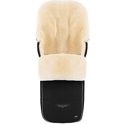 Werner Christ Chancelière en peau de mouton FLIMS LUXE de BABY – Pour poussette ou landau, en fourrure médicale, universelle (Bugaboo, Cybex, Joolz, etc.), en noir - Publicité Werner Christ Chancelière en peau de mouton FLIMS LUXE de BABY – Pour poussette ou landau, en fourrure médicale, universelle (Bugaboo, Cybex, Joolz, etc.), en noir - Publicité