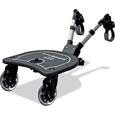 Asalvo HAPPY RIDE Trottinette pour poussette, jusqu'à 25 kg, installation facile, adaptable, antidérapante, roues 360, Buggy Board Joyeux voyage Noir - Publicité Asalvo HAPPY RIDE Trottinette pour poussette, jusqu'à 25 kg, installation facile, adaptable, antidérapante, roues 360, Buggy Board Joyeux voyage Noir - Publicité