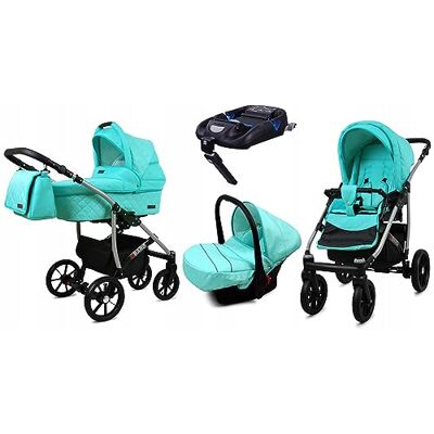 Babylux ® Enfant Poussette Combinée Set 4 en 1 Qbaro incl. Nacelle, Canne, Siège de voiture, ISOFIX Base Siège Auto Pliable avec Sac à langer, Habillage pluie etc. Publicité Babylux ® Enfant Poussette Combinée Set 4 en 1 Qbaro incl. Nacelle, Canne, Siège de voiture, ISOFIX Base Siège Auto Pliable avec Sac à langer, Habillage pluie etc. Publicité