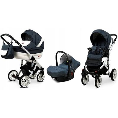 Babylux ® Enfant Poussette Combinée Set 3 en 1 Lilly incl. Nacelle, Canne, Siège de voiture Siège Auto Pliable avec Sac à langer, Habillage pluie, Moustiquaire etc. Publicité Babylux ® Enfant Poussette Combinée Set 3 en 1 Lilly incl. Nacelle, Canne, Siège de voiture Siège Auto Pliable avec Sac à langer, Habillage pluie, Moustiquaire etc. Publicité