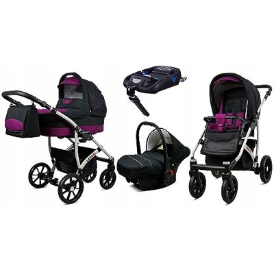 Babylux ® Enfant Poussette Combinée Set 4 en 1 Largo incl. Nacelle, Canne, Siège de voiture, ISOFIX Base Siège Auto Pliable avec Sac à langer, Habillage pluie etc. Publicité Babylux ® Enfant Poussette Combinée Set 4 en 1 Largo incl. Nacelle, Canne, Siège de voiture, ISOFIX Base Siège Auto Pliable avec Sac à langer, Habillage pluie etc. Publicité