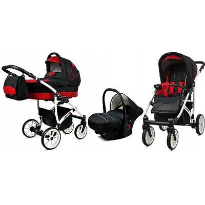 Babylux ® Enfant Poussette Combinée Set 3 en 1 Largo incl. Nacelle, Canne, Siège de voiture Siège Auto Pliable avec Sac à langer, Habillage pluie, Moustiquaire etc. Publicité Babylux ® Enfant Poussette Combinée Set 3 en 1 Largo incl. Nacelle, Canne, Siège de voiture Siège Auto Pliable avec Sac à langer, Habillage pluie, Moustiquaire etc. Publicité