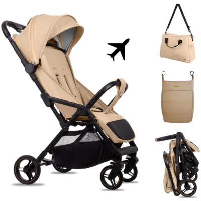 Babylux Poussette de Voyage GIAU avec Fonction Allongée, Couleur: Coffe Poussette, Petite Et Légère, Poignée Télescopique, Pliage Compact, Sac À Langer, Sac De Voyage Et Autres Accessoires - Publicité Babylux Poussette de Voyage GIAU avec Fonction Allongée, Couleur: Coffe Poussette, Petite Et Légère, Poignée Télescopique, Pliage Compact, Sac À Langer, Sac De Voyage Et Autres Accessoires - Publicité