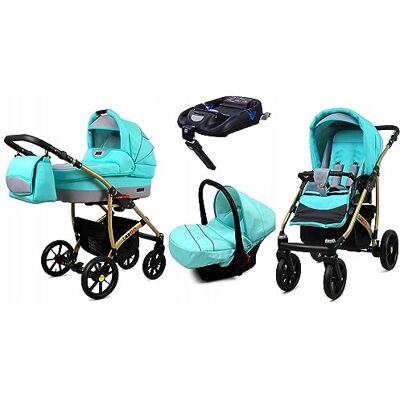 Babylux ® Enfant Poussette Combinée Set 4 en 1 Largo incl. Nacelle, Canne, Siège de voiture, ISOFIX Base Siège Auto Pliable avec Sac à langer, Habillage pluie etc. Publicité Babylux ® Enfant Poussette Combinée Set 4 en 1 Largo incl. Nacelle, Canne, Siège de voiture, ISOFIX Base Siège Auto Pliable avec Sac à langer, Habillage pluie etc. Publicité