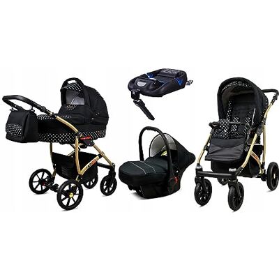 Babylux ® Enfant Poussette Combinée Set 4 en 1 Largo incl. Nacelle, Canne, Siège de voiture, ISOFIX Base Siège Auto Pliable avec Sac à langer, Habillage pluie etc. Publicité Babylux ® Enfant Poussette Combinée Set 4 en 1 Largo incl. Nacelle, Canne, Siège de voiture, ISOFIX Base Siège Auto Pliable avec Sac à langer, Habillage pluie etc. Publicité
