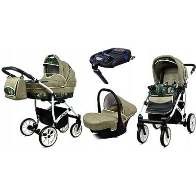 Babylux ® Enfant Poussette Combinée Set 4 en 1 Largo incl. Nacelle, Canne, Siège de voiture, ISOFIX Base Siège Auto Pliable avec Sac à langer, Habillage pluie etc. Publicité Babylux ® Enfant Poussette Combinée Set 4 en 1 Largo incl. Nacelle, Canne, Siège de voiture, ISOFIX Base Siège Auto Pliable avec Sac à langer, Habillage pluie etc. Publicité