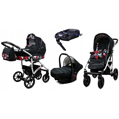 Babylux ® Enfant Poussette Combinée Set 4 en 1 Largo incl. Nacelle, Canne, Siège de voiture, ISOFIX Base Siège Auto Pliable avec Sac à langer, Habillage pluie etc. Publicité Babylux ® Enfant Poussette Combinée Set 4 en 1 Largo incl. Nacelle, Canne, Siège de voiture, ISOFIX Base Siège Auto Pliable avec Sac à langer, Habillage pluie etc. Publicité