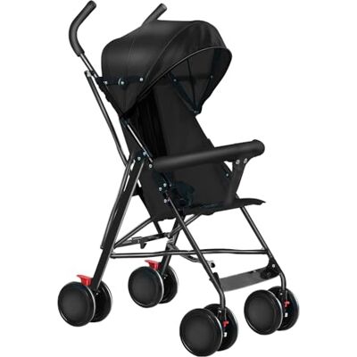homewell CITY Poussette pliable pour enfant avec ceinture de sécurité et toit ouvrant 0 à 4 ans, jusqu'à 22 kg, compacte, légère et compacte, noire - Publicité homewell CITY Poussette pliable pour enfant avec ceinture de sécurité et toit ouvrant 0 à 4 ans, jusqu'à 22 kg, compacte, légère et compacte, noire - Publicité