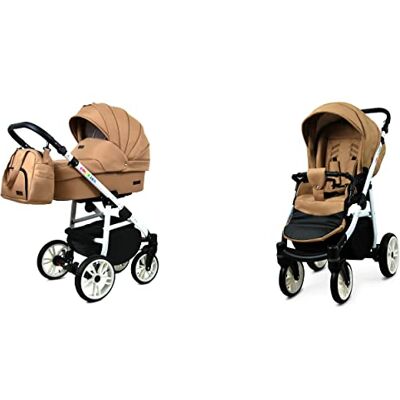 BabyLux - CLASSIC GOLD - Sand Pearl - White Frame - Poussette - Publicité BabyLux - CLASSIC GOLD - Sand Pearl - White Frame - Poussette - Publicité