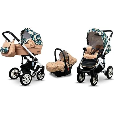 Babylux ® Enfant Poussette Combinée Set 3 en 1 Sky Lark incl. Nacelle, Canne, Siège de voiture Siège Auto Pliable avec Sac à langer, Habillage pluie, Moustiquaire etc. Publicité Babylux ® Enfant Poussette Combinée Set 3 en 1 Sky Lark incl. Nacelle, Canne, Siège de voiture Siège Auto Pliable avec Sac à langer, Habillage pluie, Moustiquaire etc. Publicité