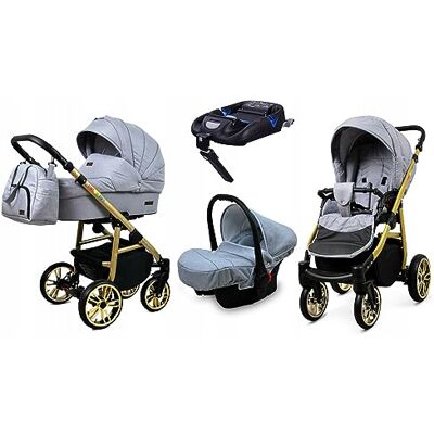 BabyLux - CLASSIC GOLD 4 en 1 - cadre doré - Poussette - Publicité BabyLux - CLASSIC GOLD 4 en 1 - cadre doré - Poussette - Publicité