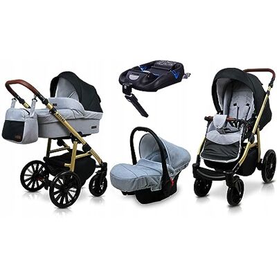 BABYLUX - ASPERO - Argent-Noir - Pliable - Poussette - Publicité BABYLUX - ASPERO - Argent-Noir - Pliable - Poussette - Publicité