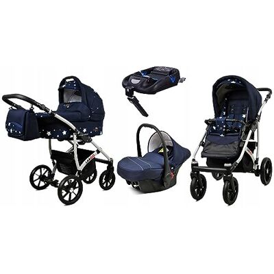Babylux ® Enfant Poussette Combinée Set 4 en 1 Largo incl. Nacelle, Canne, Siège de voiture, ISOFIX Base Siège Auto Pliable avec Sac à langer, Habillage pluie etc. Publicité Babylux ® Enfant Poussette Combinée Set 4 en 1 Largo incl. Nacelle, Canne, Siège de voiture, ISOFIX Base Siège Auto Pliable avec Sac à langer, Habillage pluie etc. Publicité