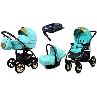 Babylux ® Enfant Poussette Combinée Set 4 en 1 Gold Lux incl. Nacelle - Publicité Babylux ® Enfant Poussette Combinée Set 4 en 1 Gold Lux incl. Nacelle - Publicité