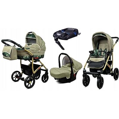 Babylux ® Enfant Poussette Combinée Set 4 en 1 Largo incl. Nacelle, Canne, Siège de voiture, ISOFIX Base Siège Auto Pliable avec Sac à langer, Habillage pluie etc. Publicité Babylux ® Enfant Poussette Combinée Set 4 en 1 Largo incl. Nacelle, Canne, Siège de voiture, ISOFIX Base Siège Auto Pliable avec Sac à langer, Habillage pluie etc. Publicité