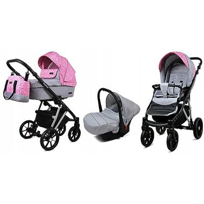 Babylux ® Enfant Poussette Combinée Set 3 en 1 Marlux Magnetic incl. Nacelle, Canne, Siège de voiture Siège Auto Pliable avec Sac à langer, Habillage pluie, Moustiquaire etc. Publicité Babylux ® Enfant Poussette Combinée Set 3 en 1 Marlux Magnetic incl. Nacelle, Canne, Siège de voiture Siège Auto Pliable avec Sac à langer, Habillage pluie, Moustiquaire etc. Publicité