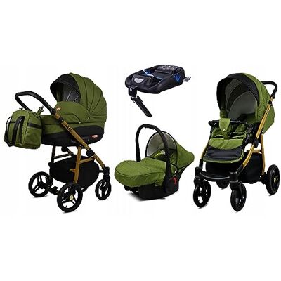 Babylux ® Enfant Poussette Combinée Set 4 en 1 Axel incl. Nacelle, Canne, Siège de voiture, ISOFIX Base Siège Auto Pliable avec Sac à langer, Habillage pluie etc. Publicité Babylux ® Enfant Poussette Combinée Set 4 en 1 Axel incl. Nacelle, Canne, Siège de voiture, ISOFIX Base Siège Auto Pliable avec Sac à langer, Habillage pluie etc. Publicité