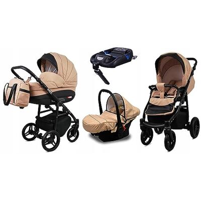 Babylux ® Enfant Poussette Combinée Set 4 en 1 Axel incl. Nacelle, Canne, Siège de voiture, ISOFIX Base Siège Auto Pliable avec Sac à langer, Habillage pluie etc. Publicité Babylux ® Enfant Poussette Combinée Set 4 en 1 Axel incl. Nacelle, Canne, Siège de voiture, ISOFIX Base Siège Auto Pliable avec Sac à langer, Habillage pluie etc. Publicité