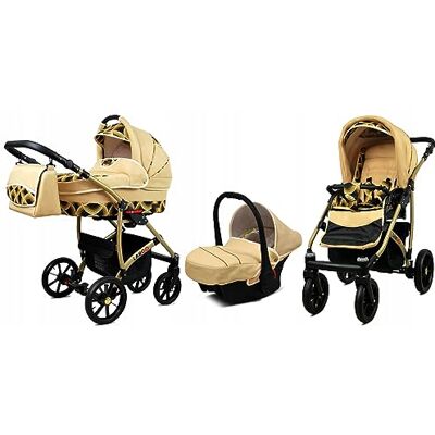 Babylux ® Enfant Poussette Combinée Set 3 en 1 Largo incl. Nacelle, Canne, Siège de voiture Siège Auto Pliable avec Sac à langer, Habillage pluie, Moustiquaire etc. Publicité Babylux ® Enfant Poussette Combinée Set 3 en 1 Largo incl. Nacelle, Canne, Siège de voiture Siège Auto Pliable avec Sac à langer, Habillage pluie, Moustiquaire etc. Publicité