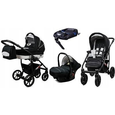 Babylux ® Enfant Poussette Combinée Set 4 en 1 Largo incl. Nacelle, Canne, Siège de voiture, ISOFIX Base Siège Auto Pliable avec Sac à langer, Habillage pluie etc. Publicité Babylux ® Enfant Poussette Combinée Set 4 en 1 Largo incl. Nacelle, Canne, Siège de voiture, ISOFIX Base Siège Auto Pliable avec Sac à langer, Habillage pluie etc. Publicité