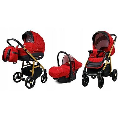 Babylux ® Enfant Poussette Combinée Set 3 en 1 Axel incl. Nacelle, Canne, Siège de voiture Siège Auto Pliable avec Sac à langer, Habillage pluie, Moustiquaire etc. Publicité Babylux ® Enfant Poussette Combinée Set 3 en 1 Axel incl. Nacelle, Canne, Siège de voiture Siège Auto Pliable avec Sac à langer, Habillage pluie, Moustiquaire etc. Publicité