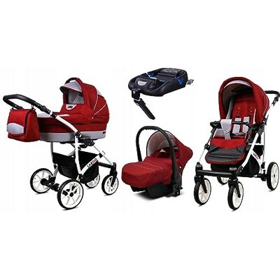 Babylux ® Enfant Poussette Combinée Set 4 en 1 Largo incl. Nacelle, Canne, Siège de voiture, ISOFIX Base Siège Auto Pliable avec Sac à langer, Habillage pluie etc. Publicité Babylux ® Enfant Poussette Combinée Set 4 en 1 Largo incl. Nacelle, Canne, Siège de voiture, ISOFIX Base Siège Auto Pliable avec Sac à langer, Habillage pluie etc. Publicité