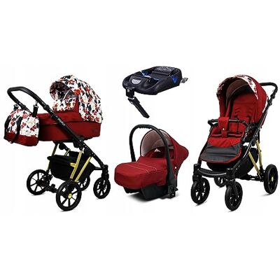 Babylux ® Enfant Poussette Combinée Set 4 en 1 Marlux Magnetic incl. Nacelle, Canne, Siège de voiture, ISOFIX Base Siège Auto Pliable avec Sac à langer, Habillage pluie etc. Publicité Babylux ® Enfant Poussette Combinée Set 4 en 1 Marlux Magnetic incl. Nacelle, Canne, Siège de voiture, ISOFIX Base Siège Auto Pliable avec Sac à langer, Habillage pluie etc. Publicité