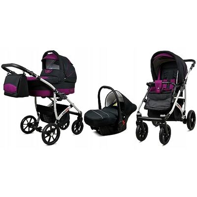 Babylux ® Enfant Poussette Combinée Set 3 en 1 Largo incl. Nacelle, Canne, Siège de voiture Siège Auto Pliable avec Sac à langer, Habillage pluie, Moustiquaire etc. Publicité Babylux ® Enfant Poussette Combinée Set 3 en 1 Largo incl. Nacelle, Canne, Siège de voiture Siège Auto Pliable avec Sac à langer, Habillage pluie, Moustiquaire etc. Publicité