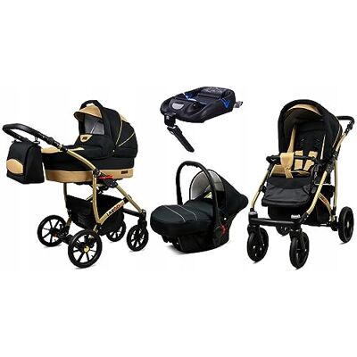 Babylux ® Enfant Poussette Combinée Set 4 en 1 Largo incl. Nacelle, Canne, Siège de voiture, ISOFIX Base Siège Auto Pliable avec Sac à langer, Habillage pluie etc. Publicité Babylux ® Enfant Poussette Combinée Set 4 en 1 Largo incl. Nacelle, Canne, Siège de voiture, ISOFIX Base Siège Auto Pliable avec Sac à langer, Habillage pluie etc. Publicité
