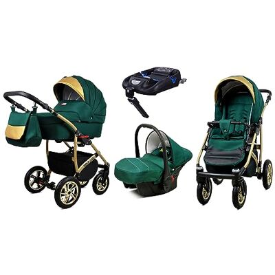 Babylux ® Enfant Poussette Combinée Set 4 en 1 Gold Lux incl. Nacelle - Publicité Babylux ® Enfant Poussette Combinée Set 4 en 1 Gold Lux incl. Nacelle - Publicité