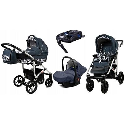 Babylux ® Enfant Poussette Combinée Set 4 en 1 Largo incl. Nacelle, Canne, Siège de voiture, ISOFIX Base Siège Auto Pliable avec Sac à langer, Habillage pluie etc. Publicité Babylux ® Enfant Poussette Combinée Set 4 en 1 Largo incl. Nacelle, Canne, Siège de voiture, ISOFIX Base Siège Auto Pliable avec Sac à langer, Habillage pluie etc. Publicité