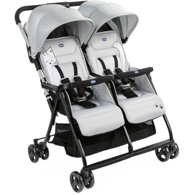 Chicco OHlalà Poussette Double Tandem, Légère Inclinable et Pliable, pour Jumeaux dès la Naissance jusqu’à 15 kg, Fermeture Compacte, Housse de Pluie Incluse, Capote Extensible – Gris - Publicité Chicco OHlalà Poussette Double Tandem, Légère Inclinable et Pliable, pour Jumeaux dès la Naissance jusqu’à 15 kg, Fermeture Compacte, Housse de Pluie Incluse, Capote Extensible – Gris - Publicité