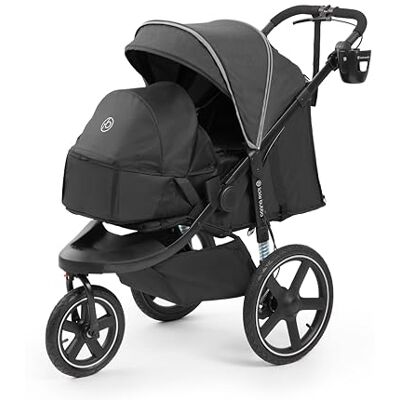 Ickle Bubba Venus Jogger Pro Prime, Poussette 3 Roues Tout-terrain, De la Naissance à 22 kg, avec Cocon Nouveau-né, Porte-gobelet et Organisateur (Gris anthracite) - Publicité Ickle Bubba Venus Jogger Pro Prime, Poussette 3 Roues Tout-terrain, De la Naissance à 22 kg, avec Cocon Nouveau-né, Porte-gobelet et Organisateur (Gris anthracite) - Publicité