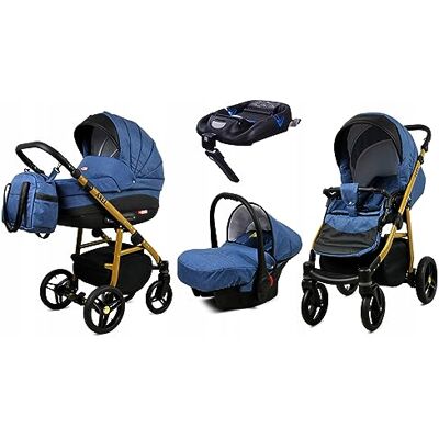 Babylux ® Enfant Poussette Combinée Set 4 en 1 Axel incl. Nacelle, Canne, Siège de voiture, ISOFIX Base Siège Auto Pliable avec Sac à langer, Habillage pluie etc. Publicité Babylux ® Enfant Poussette Combinée Set 4 en 1 Axel incl. Nacelle, Canne, Siège de voiture, ISOFIX Base Siège Auto Pliable avec Sac à langer, Habillage pluie etc. Publicité
