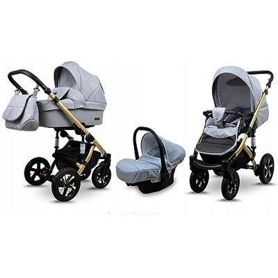 Babylux ® Enfant Poussette Combinée Set 3 en 1 Sky Lark incl. Nacelle, Canne, Siège de voiture Siège Auto Pliable avec Sac à langer, Habillage pluie, Moustiquaire etc. Publicité Babylux ® Enfant Poussette Combinée Set 3 en 1 Sky Lark incl. Nacelle, Canne, Siège de voiture Siège Auto Pliable avec Sac à langer, Habillage pluie, Moustiquaire etc. Publicité