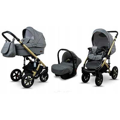 Babylux ® Enfant Poussette Combinée Set 3 en 1 Sky Lark incl. Nacelle, Canne, Siège de voiture Siège Auto Pliable avec Sac à langer, Habillage pluie, Moustiquaire etc. Publicité Babylux ® Enfant Poussette Combinée Set 3 en 1 Sky Lark incl. Nacelle, Canne, Siège de voiture Siège Auto Pliable avec Sac à langer, Habillage pluie, Moustiquaire etc. Publicité
