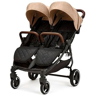 Ickle Bubba Venus Poussette double – Convient de la naissance à 15 kg (environ 3 ans), compacte, légère, pliable, avec habillage pluie (Biscuit) - Publicité Ickle Bubba Venus Poussette double – Convient de la naissance à 15 kg (environ 3 ans), compacte, légère, pliable, avec habillage pluie (Biscuit) - Publicité