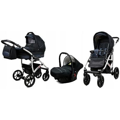 Babylux ® Enfant Poussette Combinée Set 3 en 1 Largo incl. Nacelle, Canne, Siège de voiture Siège Auto Pliable avec Sac à langer, Habillage pluie, Moustiquaire etc. Publicité Babylux ® Enfant Poussette Combinée Set 3 en 1 Largo incl. Nacelle, Canne, Siège de voiture Siège Auto Pliable avec Sac à langer, Habillage pluie, Moustiquaire etc. Publicité