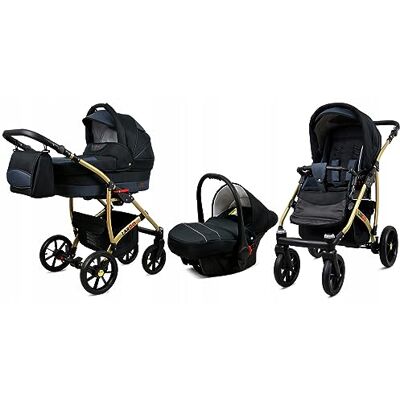 Babylux ® Enfant Poussette Combinée Set 3 en 1 Largo incl. Nacelle, Canne, Siège de voiture Siège Auto Pliable avec Sac à langer, Habillage pluie, Moustiquaire etc. Publicité Babylux ® Enfant Poussette Combinée Set 3 en 1 Largo incl. Nacelle, Canne, Siège de voiture Siège Auto Pliable avec Sac à langer, Habillage pluie, Moustiquaire etc. Publicité