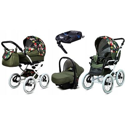 Babylux ® Enfant Poussette Combinée Set 4 en 1 Margaret White incl. Nacelle, Canne, Siège de voiture, ISOFIX Base Siège Auto Pliable avec Sac à langer, Habillage pluie etc. Publicité Babylux ® Enfant Poussette Combinée Set 4 en 1 Margaret White incl. Nacelle, Canne, Siège de voiture, ISOFIX Base Siège Auto Pliable avec Sac à langer, Habillage pluie etc. Publicité